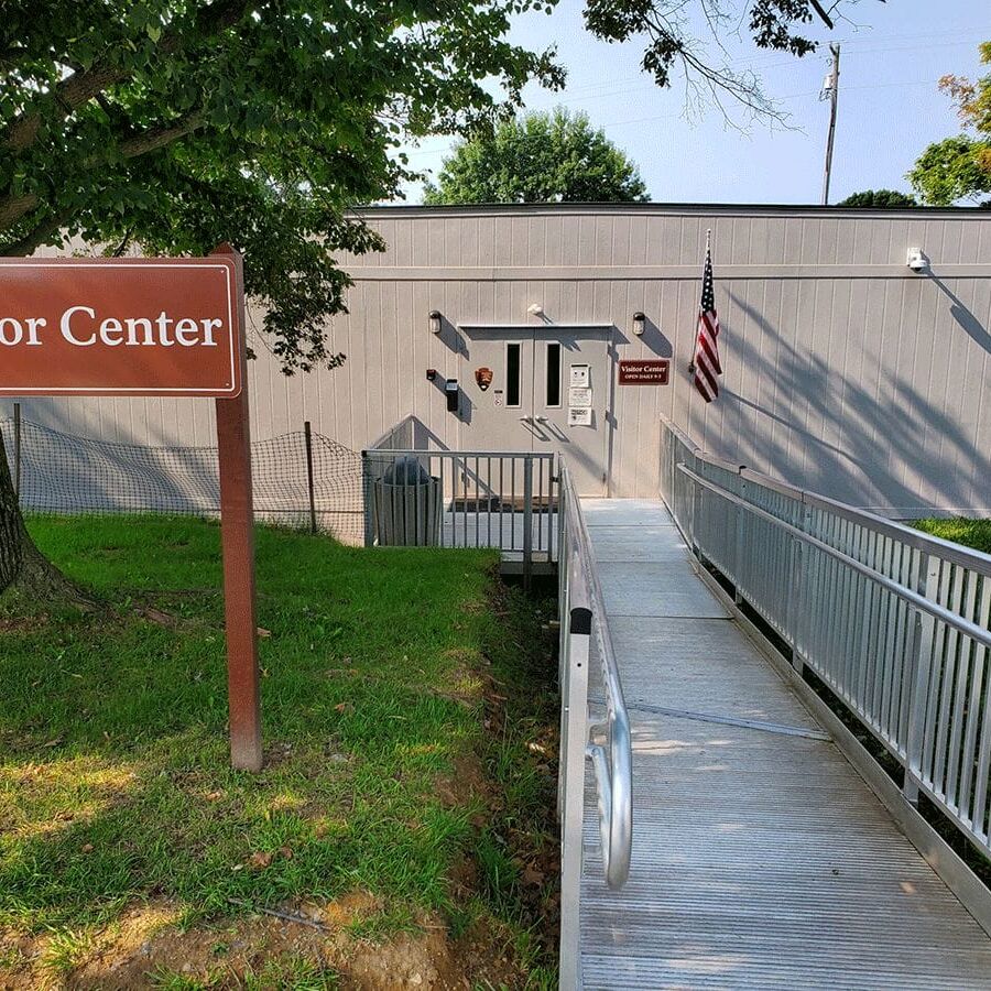 A USMGE realizou a construção de um centro de visitantes modular temporário no Antietam National Battlefield Park.
