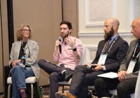 Tyler Pullen speaks at the 2026 World of Modular in Las Vegas