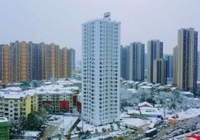 Jindu Residential Tower, um edifício modular de 26 andares montado pela BROAD Sustainable Building em apenas cinco dias